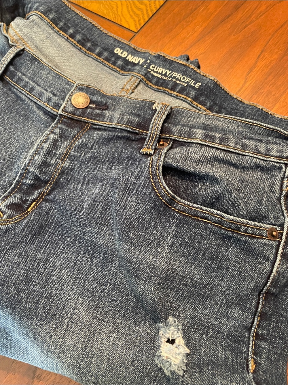 Old Navy Dark Blue Curvy Profile Jeans M57 - Picture 2 of 10